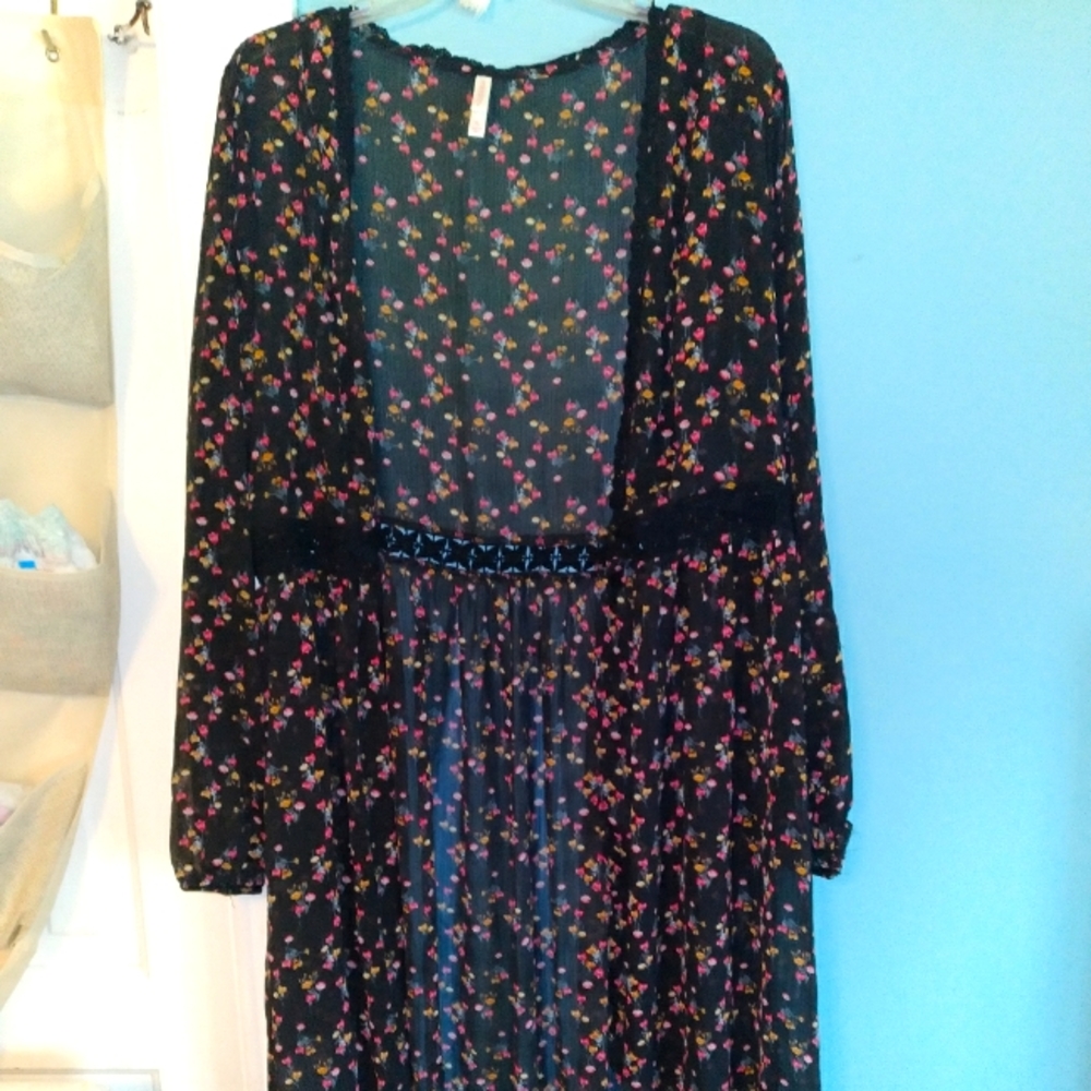 Full length sheer kimono style cover